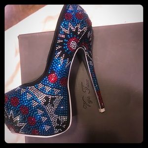 Vigo Fiore 4th of July heels